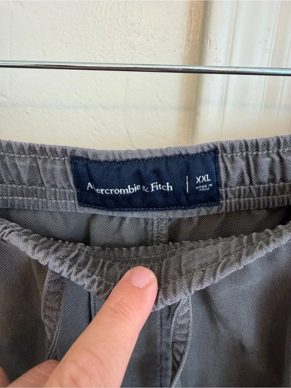 Abercrombie & Fitch Men's Gray Sea Fade Pull On Drawstring Shorts Size XXL